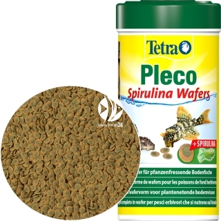 TETRA Pleco Spirulina Wafers (T281899) - Pokarm w krążkach przeznaczony dla roślinożernych ryb dennych.