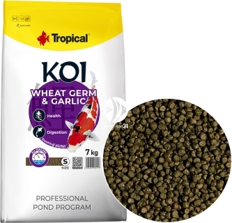 TROPICAL Koi Wheat Germ & Garlic Pellet S (45377) - Pokarm pływający dla karpi Koi