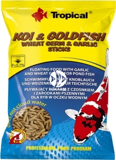 TROPICAL Koi&Goldfish Wheat Germ&Garlic Sticks (40224) - Pokarm dla karpi Koi i złotych rybek