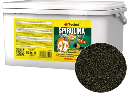 TROPICAL Spirulina Super Forte Mini Granulat 1,68kg/3L (60547) - Pokarm roślinny dla ryb