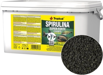 TROPICAL Spirulina Super Forte Chips 2,6kg/5L (60578) - Pokarm dla dużych ryb roślinożernych