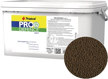 TROPICAL Pro Defence S 5L/2,6kg (68028) - Pokarm z probiotykiem dla dorosłych ryb