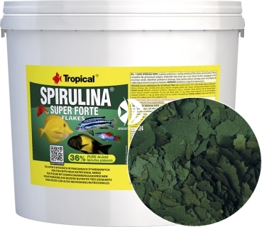 TROPICAL Spirulina Super Forte 5L/1kg (70317) - Roślinny pokarm płatkowy z wysoką zawartością spiruliny (36%)