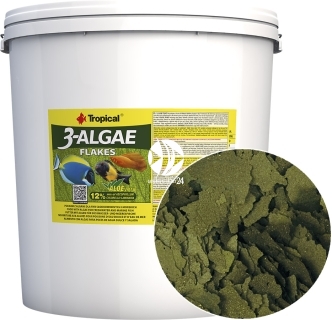 TROPICAL 3-Algae Flakes 4kg/21L (77169) - Pokarm roślinny dla ryb