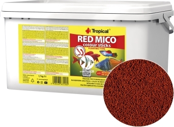 TROPICAL Red Mico Colour Sticks 5L/1,7kg (63558) - Pokarm wybarwiający dla ryb