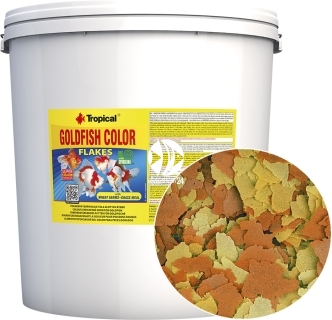 TROPICAL Goldfish Color 4kg/21L (70379) - Pokarm wybarwiający dla złotych rybek i karpi Koi