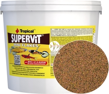 TROPICAL Supervit Mini Flakes 1,32kg/3L (77117) - Pokarm płatki dla ryb