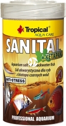 TROPICAL Sanital + Ketapang 100ml (80333) - Sól akwarystyczna z liśćmi ketapangu