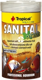 TROPICAL Sanital + Ketapang 100ml (80333) - Sól akwarystyczna z liśćmi ketapangu