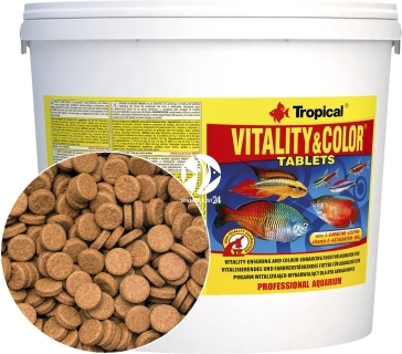 TROPICAL Vitality & Color Tablets - Wysokobiałkowy, wybarwiający pokarm w postaci samoprzylepnych tabletek z astaksantyną