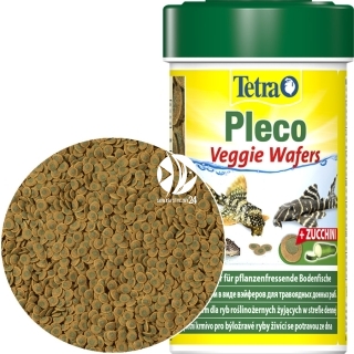 TETRA Pleco Veggie Wafers (T257313) - Pokarm w krążkach przeznaczony dla roślinożernych ryb dennych.