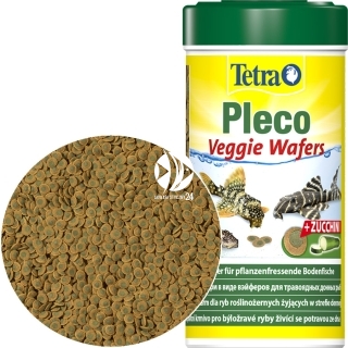 TETRA Pleco Veggie Wafers (T257313) - Pokarm w krążkach przeznaczony dla roślinożernych ryb dennych.