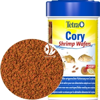 TETRA Cory Shrimp Wafers (T257399) - Zbilansowany 2-kolorowy pokarm w krążkach dla ryb dennych.