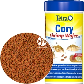 TETRA Cory Shrimp Wafers (T257399) - Zbilansowany 2-kolorowy pokarm w krążkach dla ryb dennych.