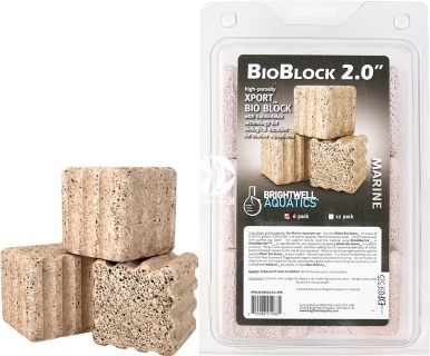 BRIGHTWELL AQUATICS Xport Bio Blocks (XPBLOCKBIO1.5in-4pk) - Wkład do filtracji wody w akwarium w formie bloków o wymiarze 1.5'' i 2.0''